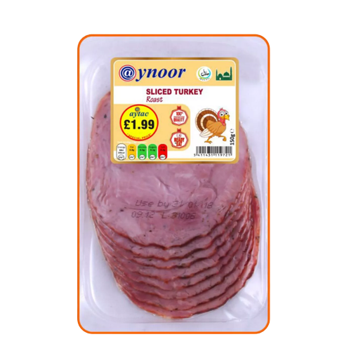 AYNOOR SLICED TURKEY ROAST 150G